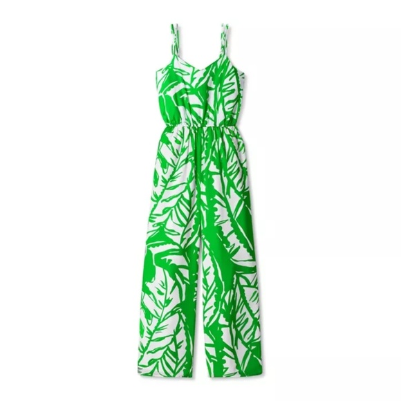 Lilly Pulitzer Target Boom Jumpsuit V Neck Palm - Picture 4 of 4